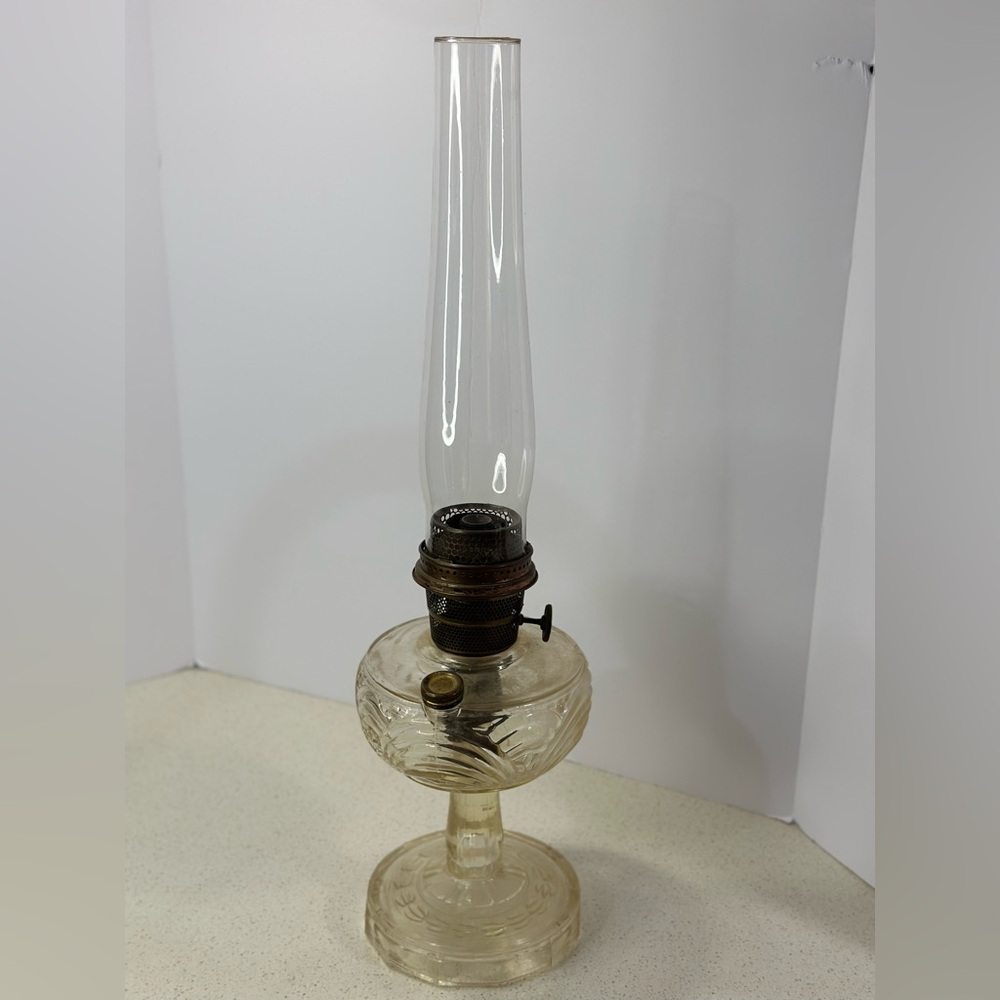 Antique Nu-Type Model B Aladdin by the Mantle Lamp Co. with Original Chimney